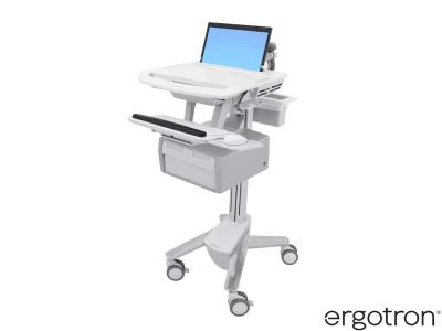 Ergotron SV43-11C0-0 StyleView® 43 Laptop Cart with 2x1 Tall Drawers - White