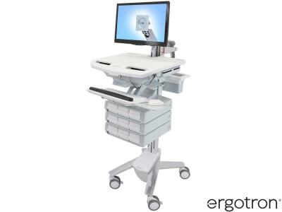 Ergotron SV43-1290-0 StyleView® 43 LCD Arm Cart with 3x3 Drawers - White