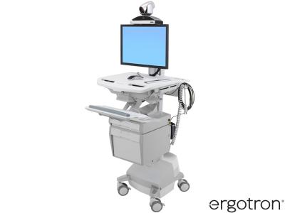 Ergotron SV44-53T1-3 StyleView® 44 SLA-Powered Telemedicine Cart - White