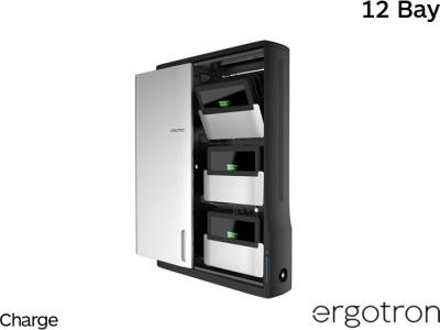Ergotron Zip12 iPad Wall Charge Cabinet, 12 Bay / Microsoft Surface, Android & Chromebook Compatible  / DM12-1006-3