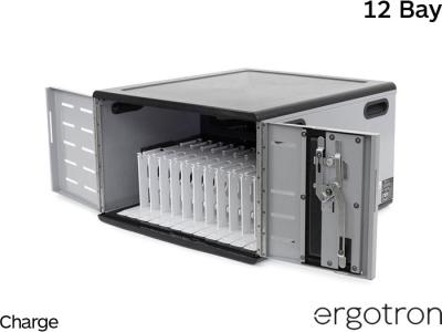 Ergotron Zip12 iPad Desktop Store & Charge Cabinet, 12 Bay / Android, Chromebook and UltraBook Compatible  / DM12-1012-3 