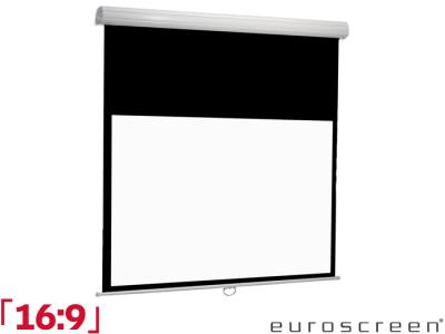 Euroscreen Diplomat Manual 16:9 Ratio 260 x 146cm Pull Down Projector Screen - DD2724-W
