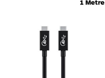 Fastflex 1 Metre USB-C Male to USB-C Male 40Gbps Cable - HS-USB401N-1M