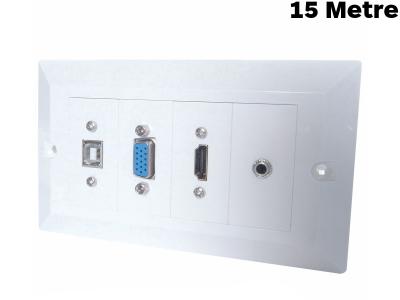 FastFlex Universal AV Snap-in Modular Kit Installation System with 15 Metre Cables - FFCABKIT15-BMOD