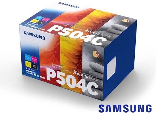 Genuine Samsung CLT-P504C/ELS / SU400A CMYK Rainbow Toner Kit to fit Colour Laser CLX-4195N Printer