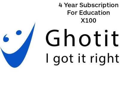 Ghotit V10 100x Windows/Mac Users 4 Year Subscription for District School Sites - 150376