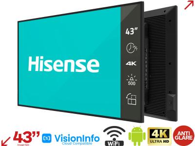 Hisense 43DM66D 43” 4K Digital Signage Display with Android and VisionInfo Compatible