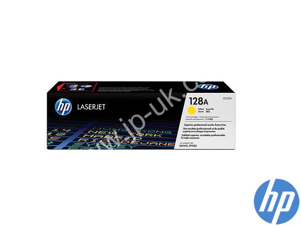 Genuine HP CE322A / 128A Yellow Toner Cartridge to fit Laserjet CP1525nw Printer