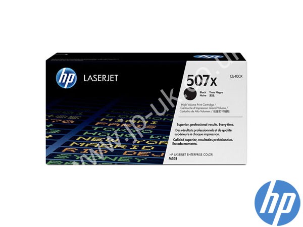 Genuine HP CE400X / 507X Hi-Cap Black Toner to fit Color Laserjet Color Laserjet Printer