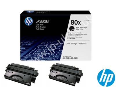 Genuine HP CF280XD / 80X Hi-Cap Black Toner Twinpack to fit Laserjet HP Printer