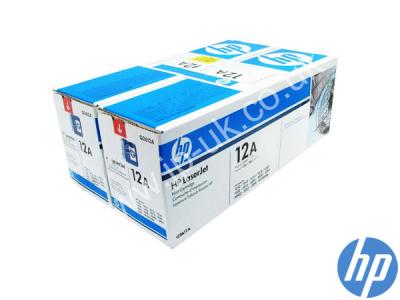 Genuine HP Q2612AD / 12AD Black Toner Twinpack to fit  Laserjet HP Printer