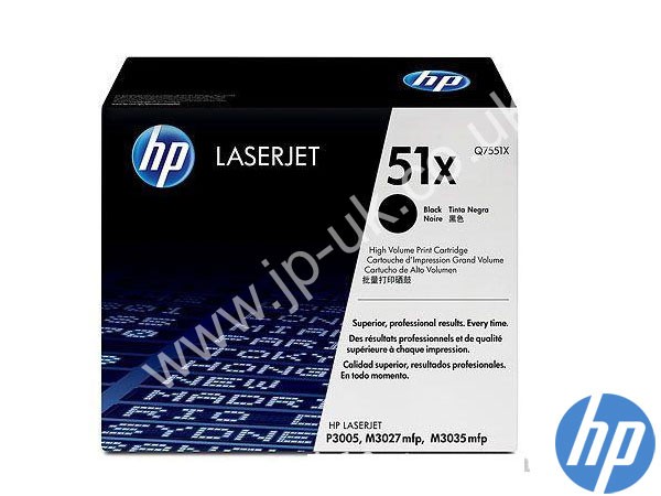 Genuine HP Q7551X / 51X Hi-Cap Black Toner to fit Laserjet P3005DTN Printer