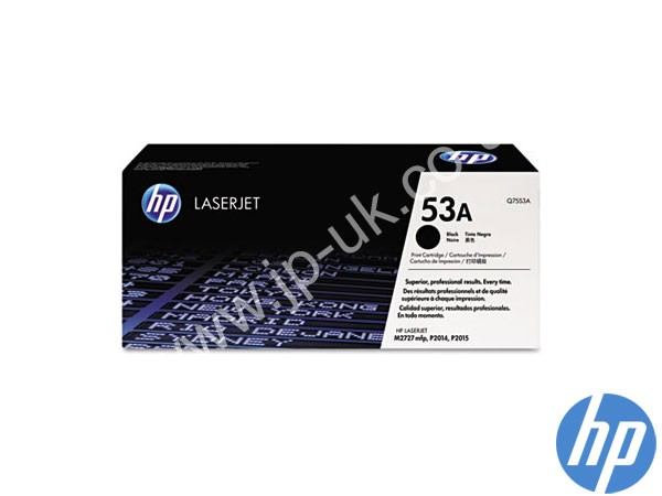 Genuine HP Q7553A / 53A Black Toner Cartridge to fit Laserjet P2014 Printer