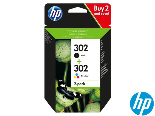 Genuine HP X4D37AE / 302 Black and Tri-Colour Ink to fit Inkjet 3630 Printer 