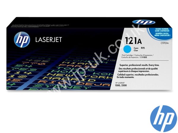 Genuine HP C9701A / 121A Cyan Toner Cartridge to fit Color Laserjet 1500 Printer