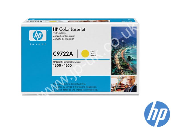 Genuine HP C9722A / 641A Yellow Toner Cartridge to fit Color Laserjet 4600n Printer