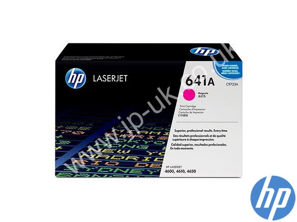 Genuine HP C9723A / 641A Magenta Toner Cartridge to fit Color Laserjet 4610n Printer