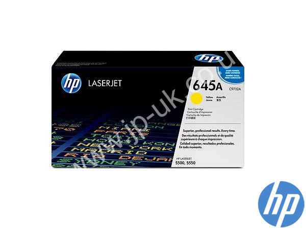 Genuine HP C9732A / 645A Yellow Toner to fit Color Laserjet 5550dtn Printer