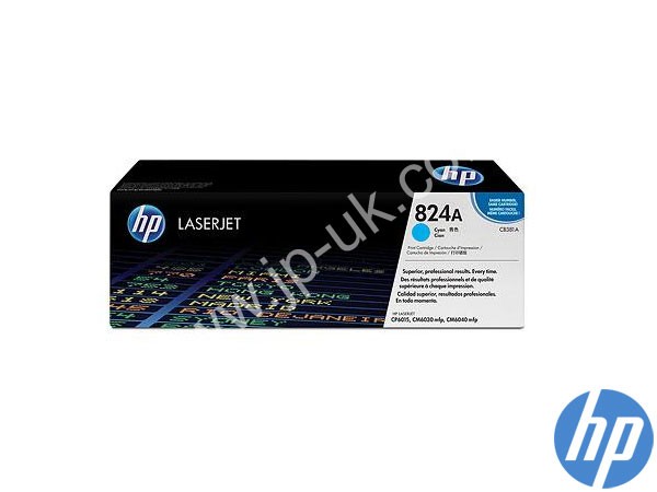 Genuine HP CB381A / 824A Cyan Toner Cartridge to fit Color Laserjet CM6030 MFP Printer