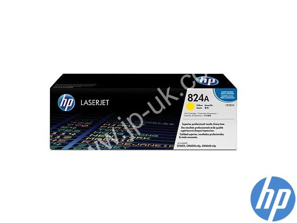 Genuine HP CB382A / 824A Yellow Toner  to fit Color Laserjet CP6015de Printer