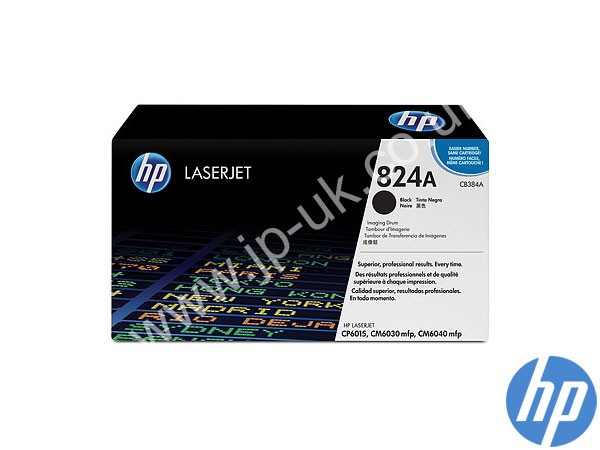 Genuine HP CB384A / 824A Black Image Drum to fit Color Laserjet CP6015xh Printer