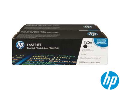 Genuine HP CB540AD / 125A Black Toner Cartridge Twinpack to fit Color Laserjet HP Printer