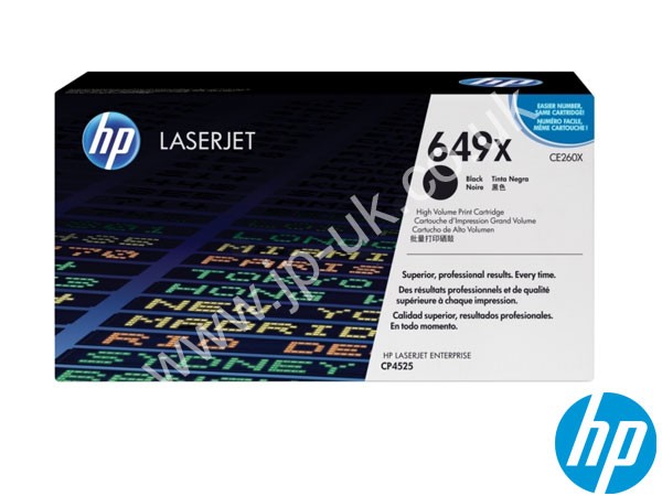 Genuine HP CE260X / 649X Hi-Cap Black Toner to fit Colour Laserjet Color Laserjet Printer