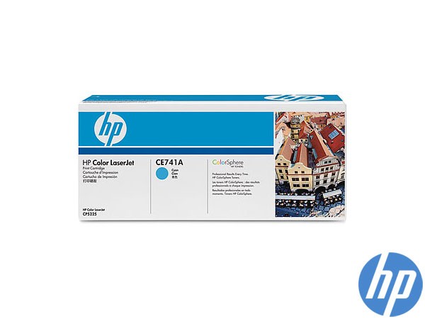 Genuine HP CE741A / 307A Cyan Toner Cartridge to fit Color Laserjet CP5225 Printer