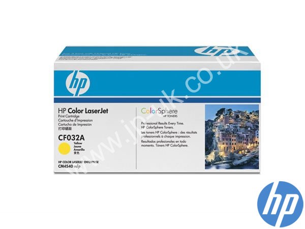 Genuine HP CF032A / 646A Yellow Toner to fit Color Laserjet CM4540fskm Printer