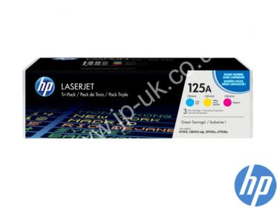Genuine HP CF373AM / 125A C/M/Y Toner Triple Pack to fit Color Laserjet HP Printer