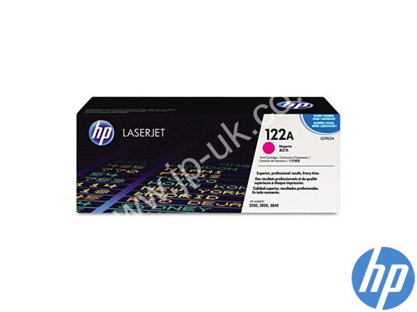 Genuine HP Q3963A / 122A Magenta Toner to fit Color Laserjet 2550l Printer