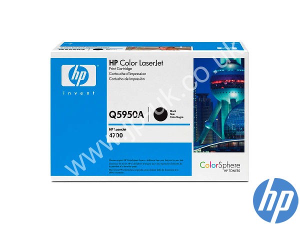 Genuine HP Q5950A / 643A Black ColorSphere Toner to fit 4700ph+ Printer