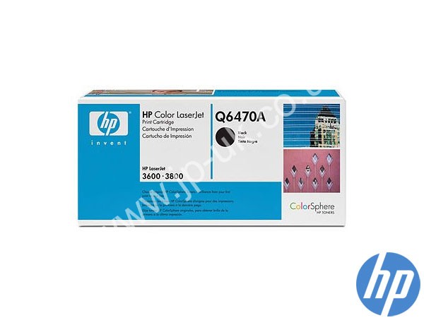 Genuine HP Q6470A / 501A Black ColorSphere Toner to fit 3600dn Printer