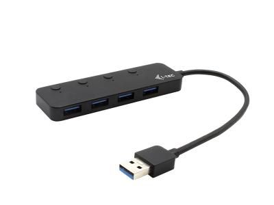 i-tec U3CHARGEHUB4 USB-A 4-Port USB 3.0 Charging Hub - Black