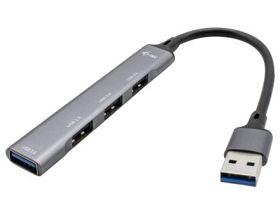 i-tec U3HUBMETALMINI4 USB-A to 1x USB-A 3.0 & 3x USB-A 2.0 Hub - Grey