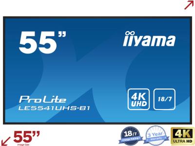 iiyama ProLite LE5541UHS-B1 55” 4K Large Format Digital Signage Display