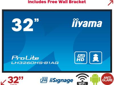iiyama ProLite LH3260HS-B1AG 32” 1080p Digital Signage Display with iiSignage²