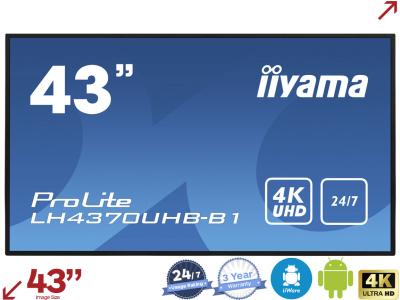 iiyama ProLite LH4370UHB-B1 43” 4K Smart Hi-Bright Large Format Display