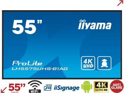 iiyama ProLite LH5575UHS-B1AG 55” 4K Digital Signage Display with iiSignage²