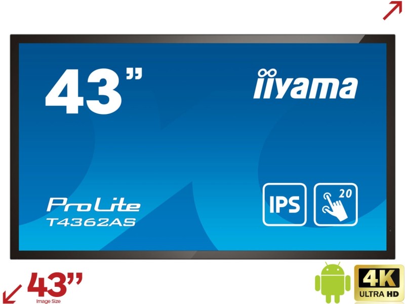 iiyama ProLite T4362AS-B1 43” All-in-one PCAP Interactive Display