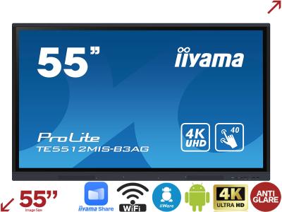 iiyama ProLite TE5512MIS-B3AG 55” 4K iiWare 10.0 Education Interactive Touchscreen
