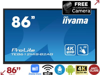 iiyama ProLite TE8612MIS-B2AG 86” 4K iiWare 10.0 Business Interactive Touchscreen