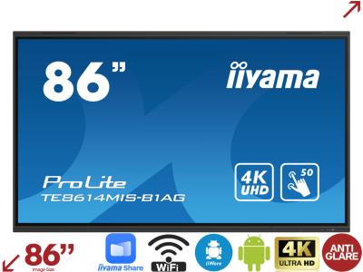 iiyama ProLite TE8614MIS-B1AG 86” 4K iiWare 11.0 Business Interactive Touchscreen