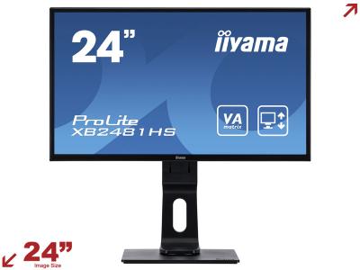 iiyama ProLite XB2481HS-B1 24” 16:9 Monitor with HA Stand