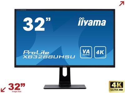 iiyama ProLite XB3288UHSU-B1 32” 16:9 Monitor with 4K Resolution