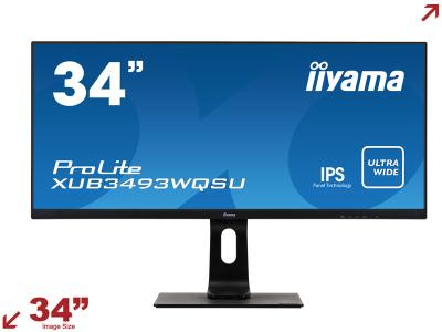 iiyama ProLite XUB3493WQSU-B1 34” 21:9 Ultra Wide HDR Monitor