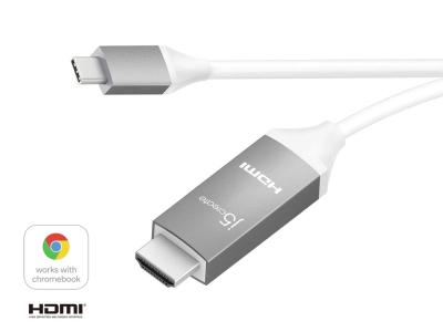 j5create JCC153G 1.8m USB-C to 4K HDMI Cable - White