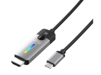 j5create JCC157 1.8m USB-C to 8K HDMI Cable - Grey