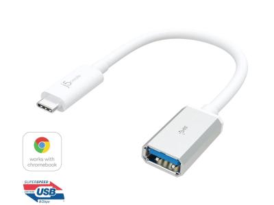 j5create JUCX05 USB-C to USB-A Adapter - White