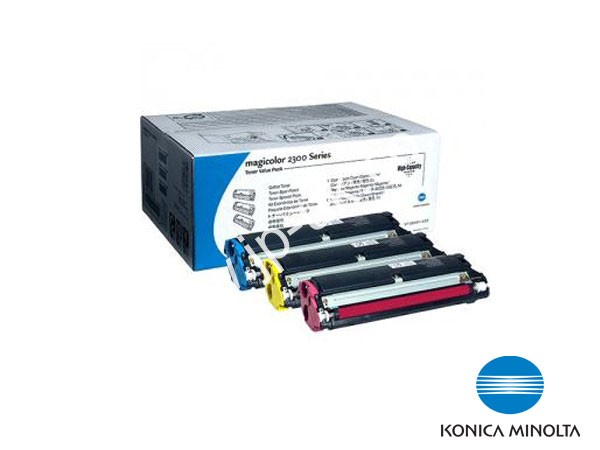 Genuine Konica Minolta 1710541-100 CMY Hi-Cap Toner Bundle to fit MagiColour 2300W Colour Laser Printer 